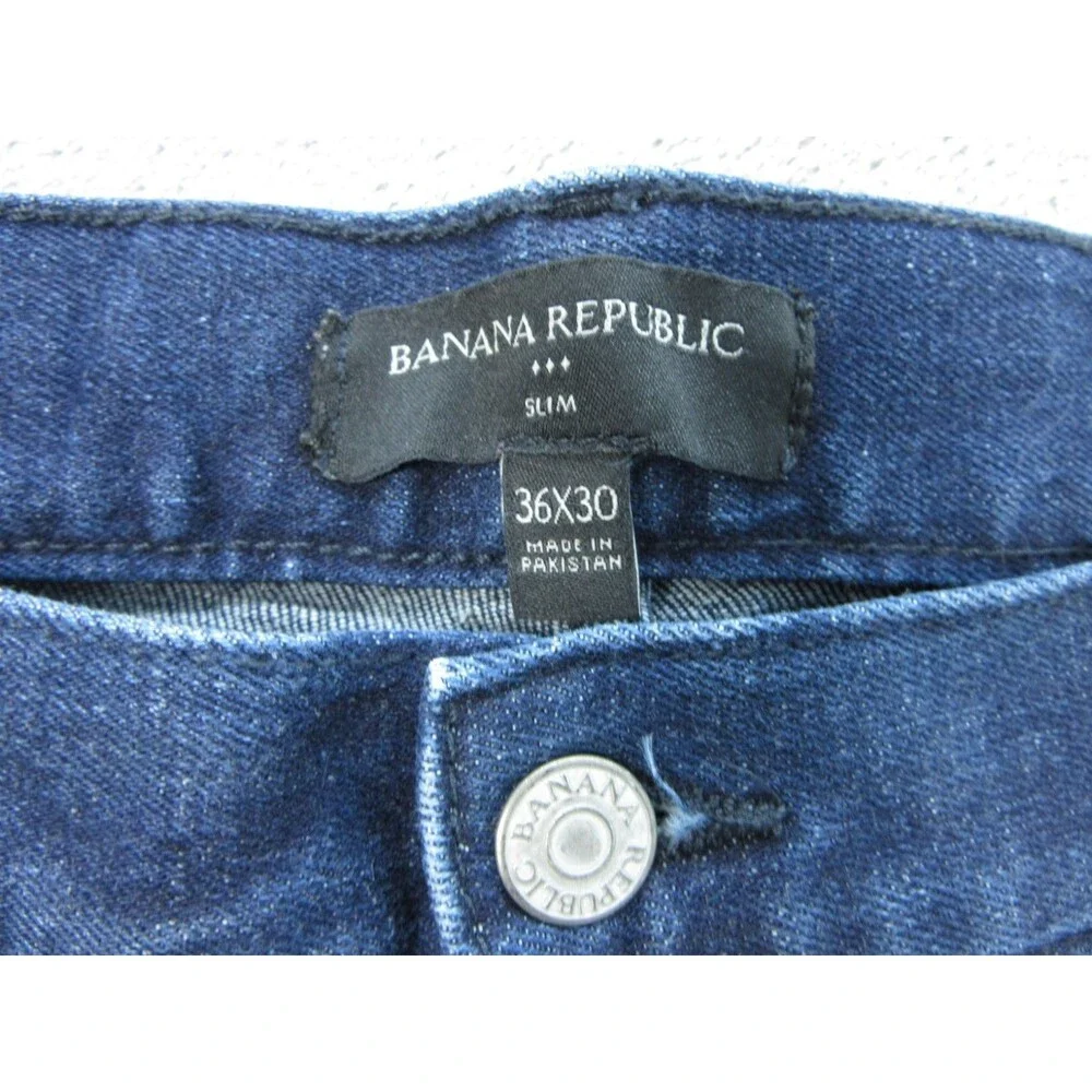 Banana Republic Jeans Men's 35 x 28 (Tag 36x30) Slim Fit Blue